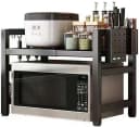 OKWISH Küchenregal Mikrowellenregal Schwarz Verstellbar Bild 2