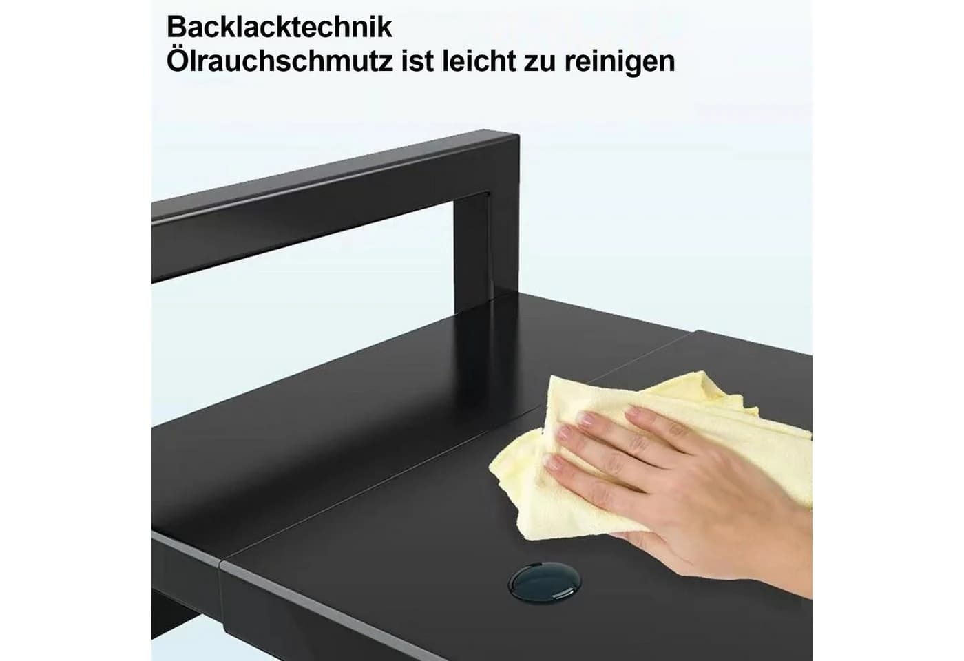 OKWISH Küchenregal Mikrowellenregal Schwarz Verstellbar - Bild 4