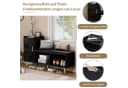 MODFU Schuhschrank mit Sitzbank Weiß Hochglanz Gold Bild 5