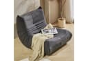 HAUSS SPOLE Lazy Sofa mit Fußhocker Teddysamt Grau Bild 3
