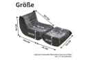 HAUSS SPOLE Lazy Sofa mit Fußhocker Teddysamt Grau Bild 5
