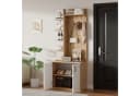 OKWISH Garderoben-Set 180cm hoch Holzfarbe/Weiß mit Stauraum Bild 3