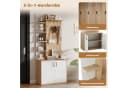 OKWISH Garderoben-Set 180cm hoch Holzfarbe/Weiß mit Stauraum Bild 5