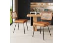 MODFU Esszimmerstuhl Retro-Stuhl Set 2 St. Kunstleder PE-Rattan Bild 2