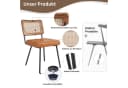 MODFU Esszimmerstuhl Retro-Stuhl Set 2 St. Kunstleder PE-Rattan Bild 4