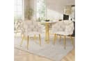 REDOM Esstisch-Set 5-tlg. Modern Marmor Samt Gold Bild 1