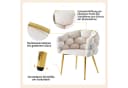 REDOM Esstisch-Set 5-tlg. Modern Marmor Samt Gold Bild 3