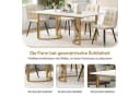 REDOM Esstisch-Set 5-tlg. Modern Marmor Samt Gold Bild 5