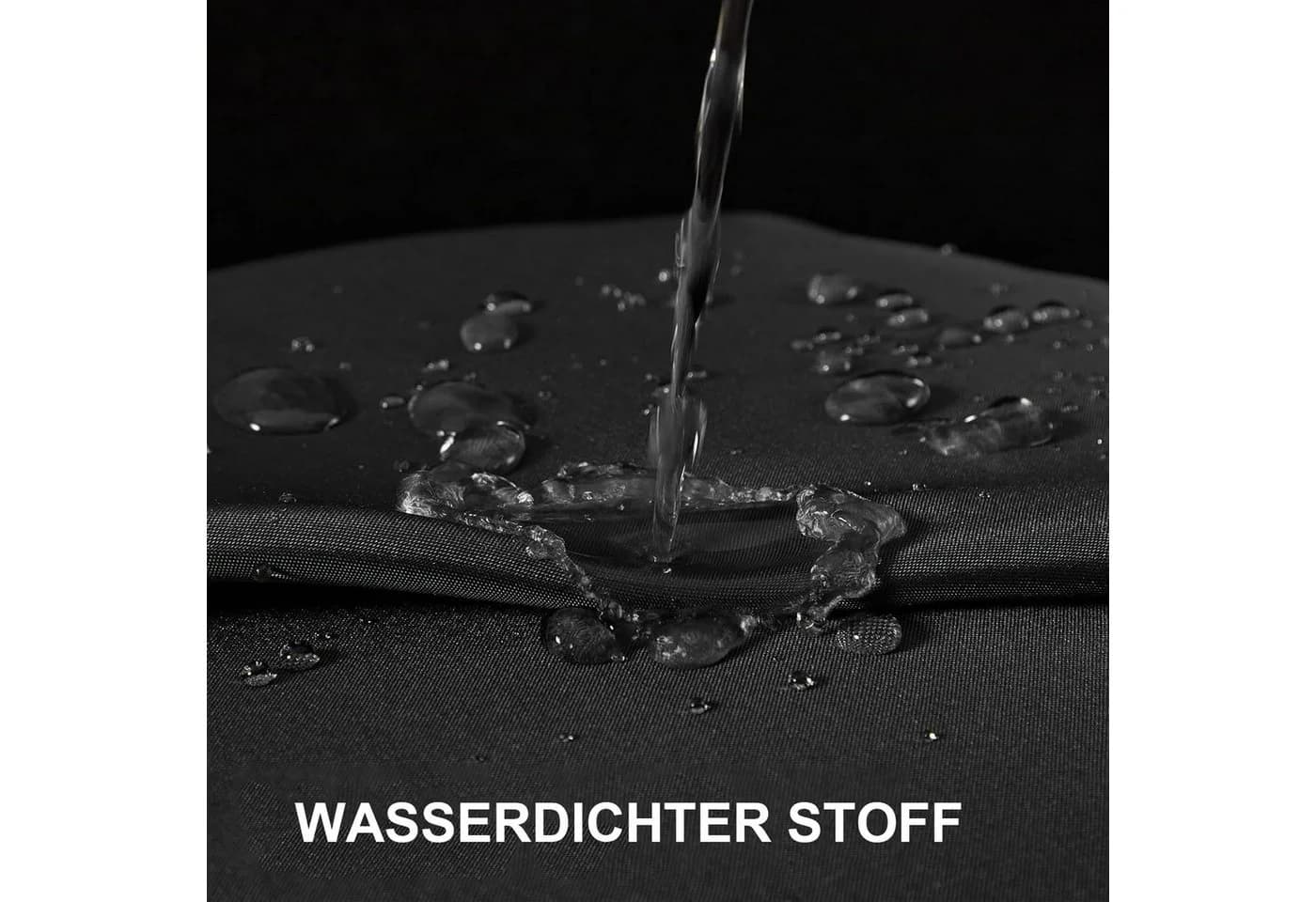 HAUSS SPOLE Duschvorhang Schwarz Wasserdicht mit Metall-Ösen - Bild 3
