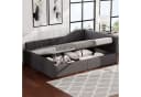 STILVORA Daybett 140x200 mit Stauraum und Matratze Grau Bild 2