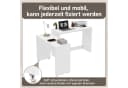 REDOM Eckschreibtisch Weiß Ausziehbar mit Rollen & Schubladen Bild 5