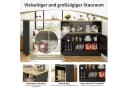 MODFU Bartisch 360° drehbares Sideboard Schwarz mit Glasschiebetür Bild 5