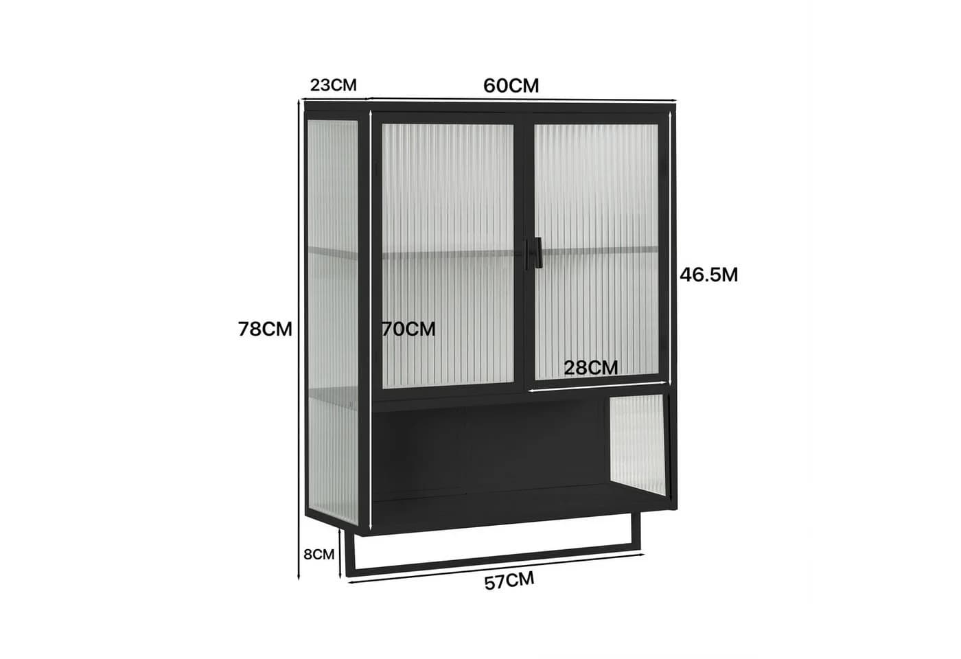 REDOM Hängeschrank Wandmontiertes Sideboard 60 cm Modern - Bild 4
