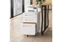 OKWISH Aktenschrank Schwarz 3 Schubladen Stahl Rollcontainer Bild 3