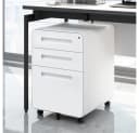 OKWISH Aktenschrank Schwarz 3 Schubladen Stahl Rollcontainer Bild 5