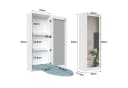 REDOM Spiegelschrank Wand-Bügelbrett-Schrank Weiß mit Spiegel Bild 5