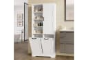 REDOM Hochschrank Badezimmerschrank Weiß mit Wäschekorb Bild 4