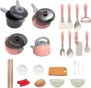 OKWISH Spielküche Kinder 28-teiliges Lernspielzeug Set aus Kunststoff Bild 2