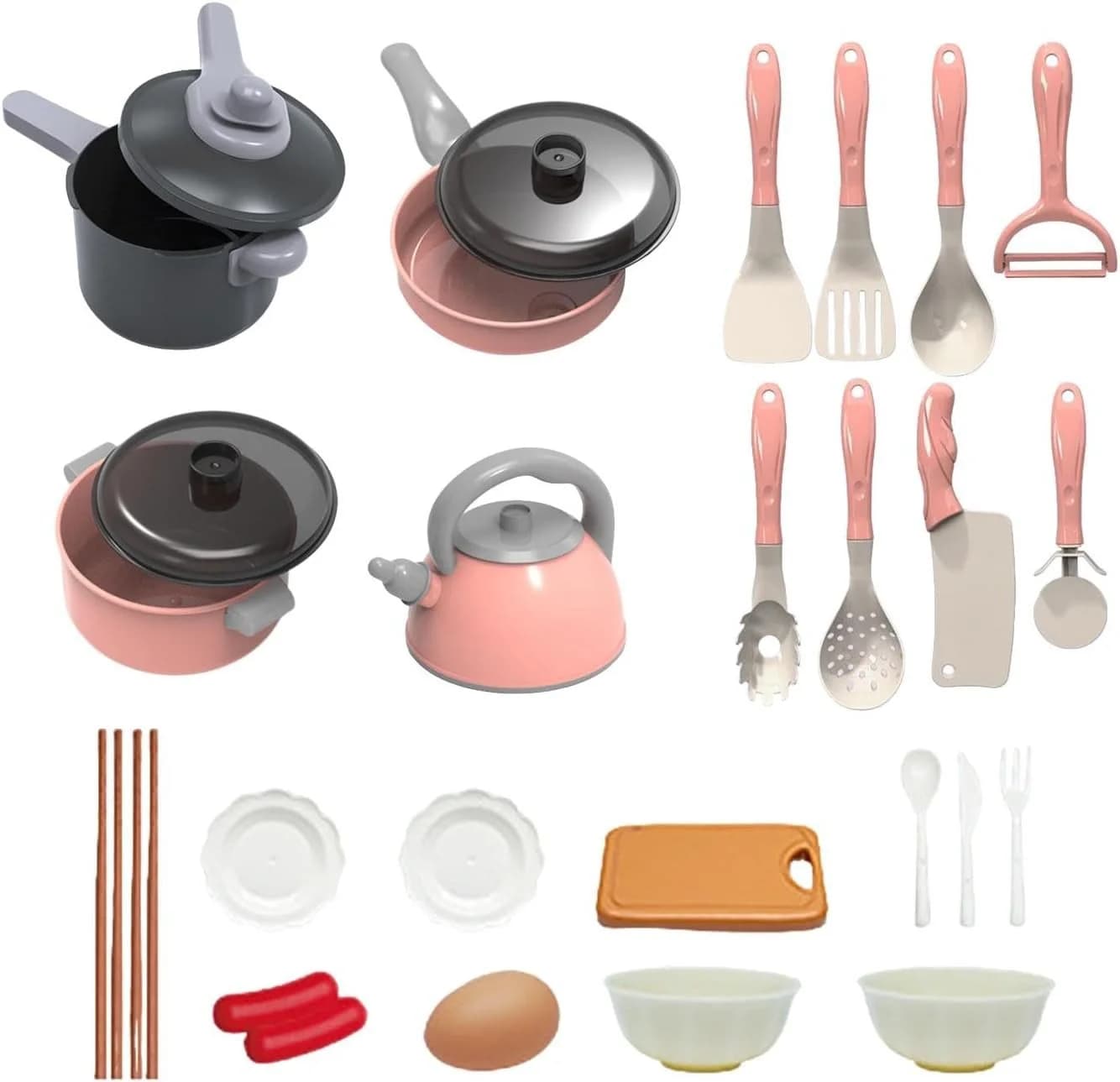 OKWISH Spielküche Kinder 28-teiliges Lernspielzeug Set aus Kunststoff - Bild 2