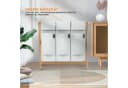 AdelDream Wäschekorb Bambus Grau 2x50l Wäschesammler Bild 3
