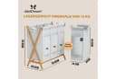 AdelDream Wäschekorb Bambus Grau 2x50l Wäschesammler Bild 5