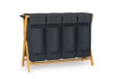 AdelDream Wäschekorb Bambus Grau 2x50L Sortiersystem Bild 2