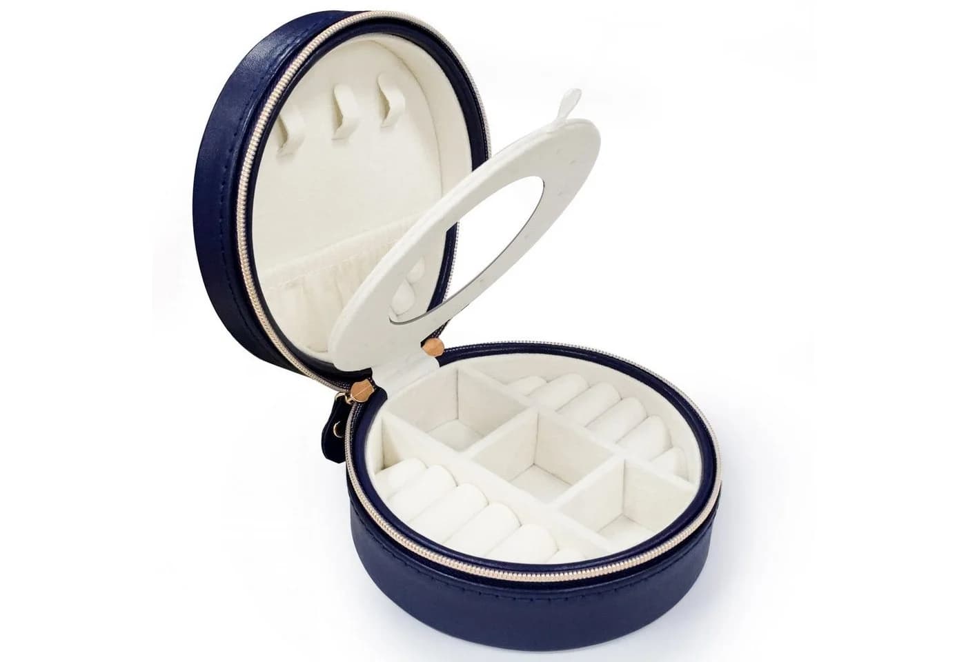 AdelDream Reise-Schmuckkasten Mini PU-Leder Blau - Bild 2
