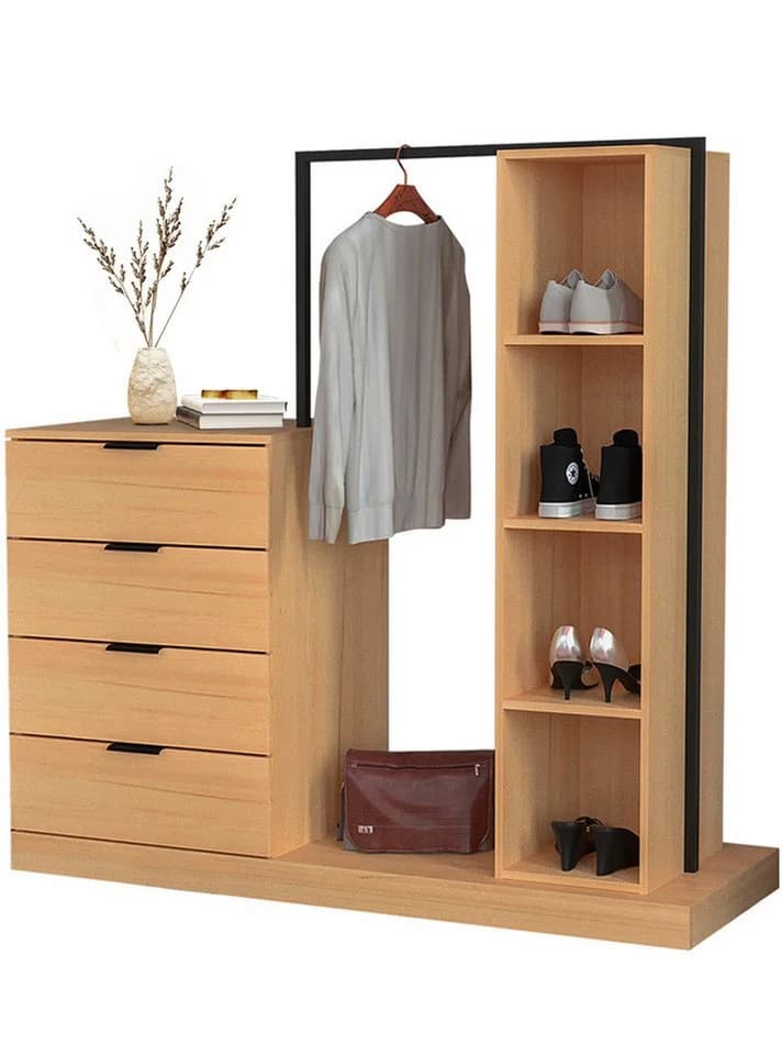 WAOHO Garderoben-Set Schubladenkommode mit Kleiderstange - Bild 2