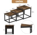 WAOHO Couchtisch 3-teilig MDF mit Metallrahmen Bild 1