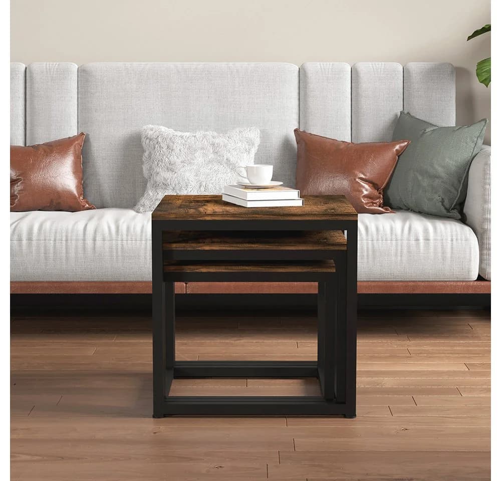 WAOHO Couchtisch 3-teilig MDF mit Metallrahmen - Bild 5