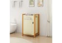 AdelDream Ausziehwäschekorb Bambus Wäschesammler Beige Multifunktional Bild 4