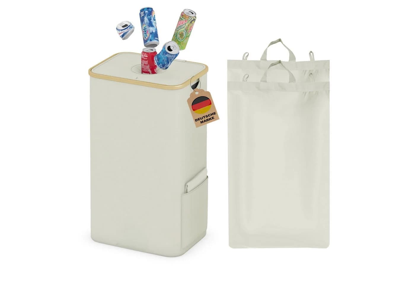 AdelDream Müllsackständer Pfandflaschen Sammelbehälter Beige - Bild 2