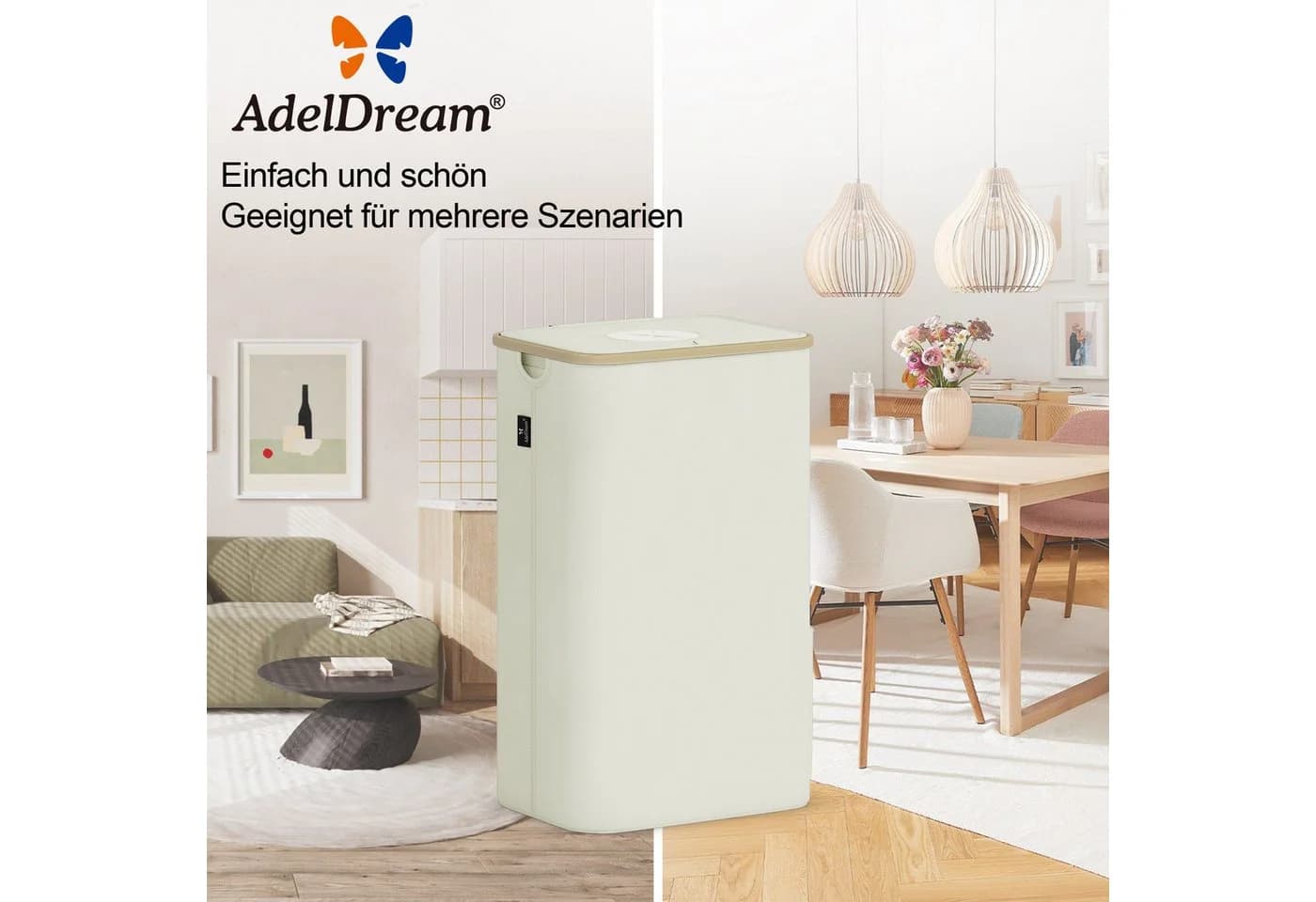 AdelDream Müllsackständer Pfandflaschen Sammelbehälter Beige - Bild 5