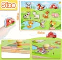 POPOLIC Lernspielzeug 3er-Set Holzpuzzle, Kleinkinder Spielzeug ab 2 3 Jahre Bild 4