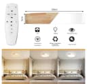 POPOLIC LED Deckenleuchte 24-W Dimmbar Holz 3000K-6000K Weiß Bild 3