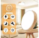 POPOLIC LED Deckenleuchte 24-W Dimmbar Holz 3000K-6000K Weiß Bild 4