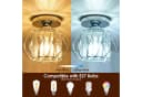 POPOLIC Deckenleuchte Moderne Kristall-Deckenlampe Silber Bild 1