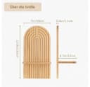 POPOLIC Wandregal 2 Stück Holz Boho Wanddeko Holzregal Wand Bild 3