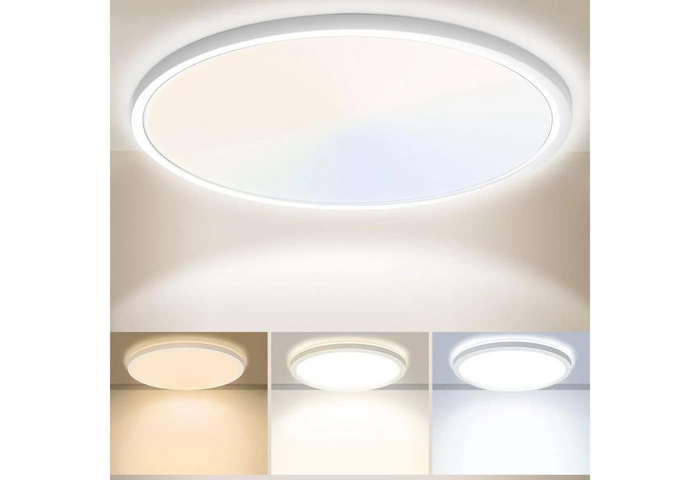POPOLIC LED Deckenleuchte 24W 30cm Weiß 3 Farbtemperaturen - Bild 2