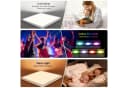 POPOLIC LED Deckenleuchte 24W RGB Farbwechsel Deckenbeleuchtung 3000K-6500K, dimmbar, 3200 lm, Badezimmer-Deckenleuchte mit Fernbedienung, Quadrat Bild 1