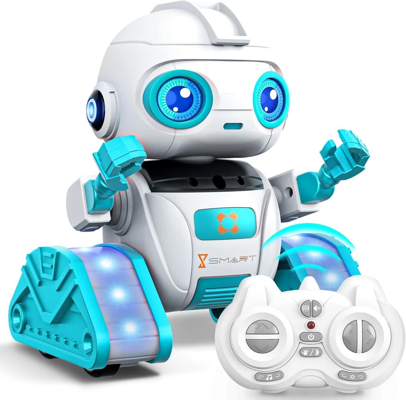 POPOLIC RC-Roboter Kinder Spielzeug Wiederaufladbar mit LED-Augen und Musik - Bild 2
