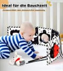 POPOLIC Lernspielzeug Kontrastbuch Baby, 31 PCS Schwarz Weiß Spielzeug Baby Bild 1