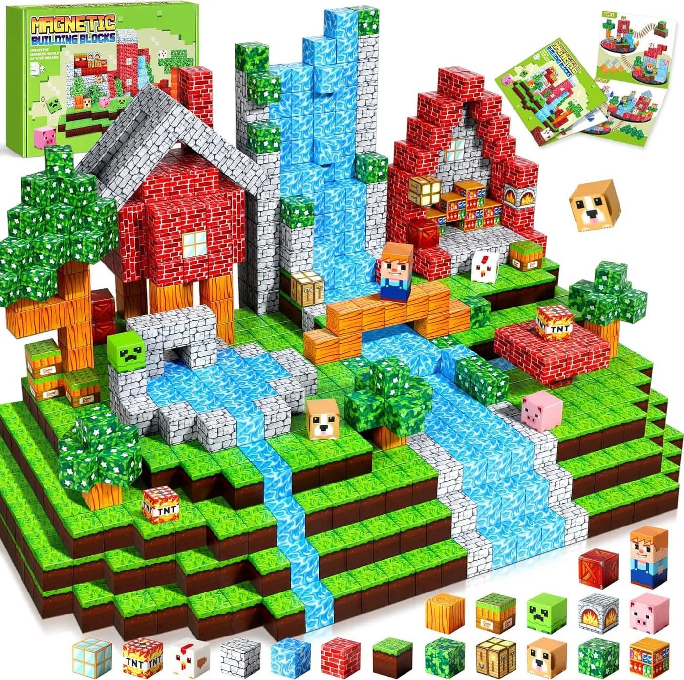 POPOLIC Magnetische Bausteine 108-tlg. Magnetspielzeug für Kinder ab 3 Jahren - Bild 2