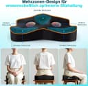 POPOLIC Sitzkissen Ergonomisches Memory Foam Sitzkissen für Bürostühle, Gaming-Stuhl, Rollstuhl und Autositz Bild 4
