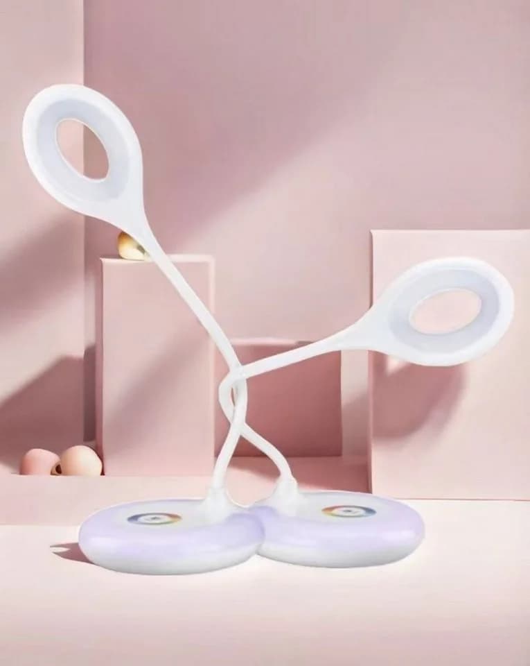 POPOLIC LED Schreibtischlampe 360° Flexibel mit RGB-Farbwechsel & Touch-Dimmer