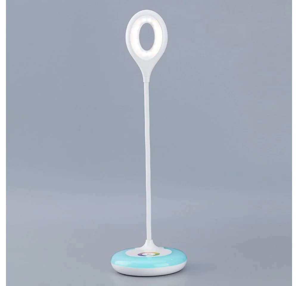 POPOLIC LED Schreibtischlampe 360° Flexibel mit RGB-Farbwechsel & Touch-Dimmer - Bild 2