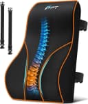POPOLIC Rückenkissen Lendenkissen mit Memory-Schaum Ergonomische Lordosenstütze für Auto, Büro und Gaming Bild 2