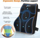 POPOLIC Rückenkissen Lendenkissen mit Memory-Schaum Ergonomische Lordosenstütze für Auto, Büro und Gaming Bild 3