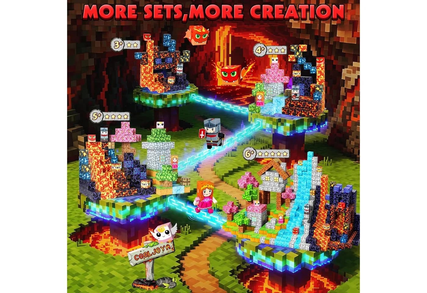 POPOLIC Magnetische Bausteine 150 Teile Magnetspielzeug - Bild 3