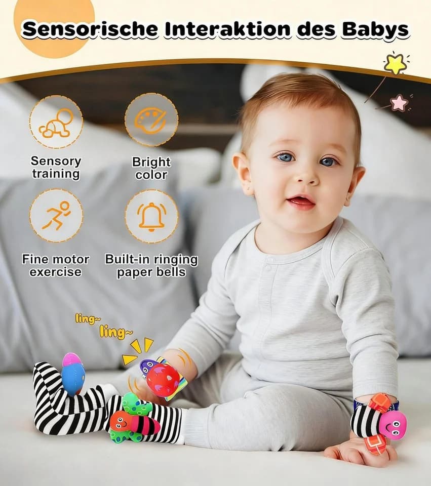 POPOLIC Lernspielzeug Kontrastbuch Baby 31-tlg. Schwarz-Weiß-Rot - Bild 4